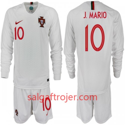 Portugal Fodboldtrøjer J. MARIO 10 Børn Udebanesæt VM 2018 Langærmet Portugal Fodboldtrøjer J. MARIO 10 Børn Udebanesæt VM 2018 Langærmet